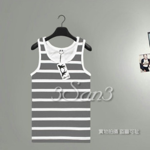 灰白条 tt束胸 new 内置可调节3排挂钩款 san全身可外穿