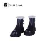 24年秋冬新款 CHULISHANA 熹微 加厚保暖简约舒适毛绒厚底短靴女