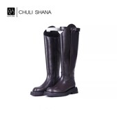 周笔畅同款 CHULISHANA 信仰 设计感秋冬靴子法式 气质骑士靴