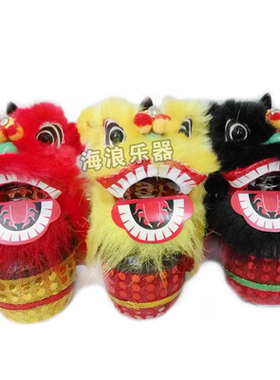 木森乐器大号狮鼓座狮子摆设手工舞狮子舞龙道具舞狮子摆件礼品