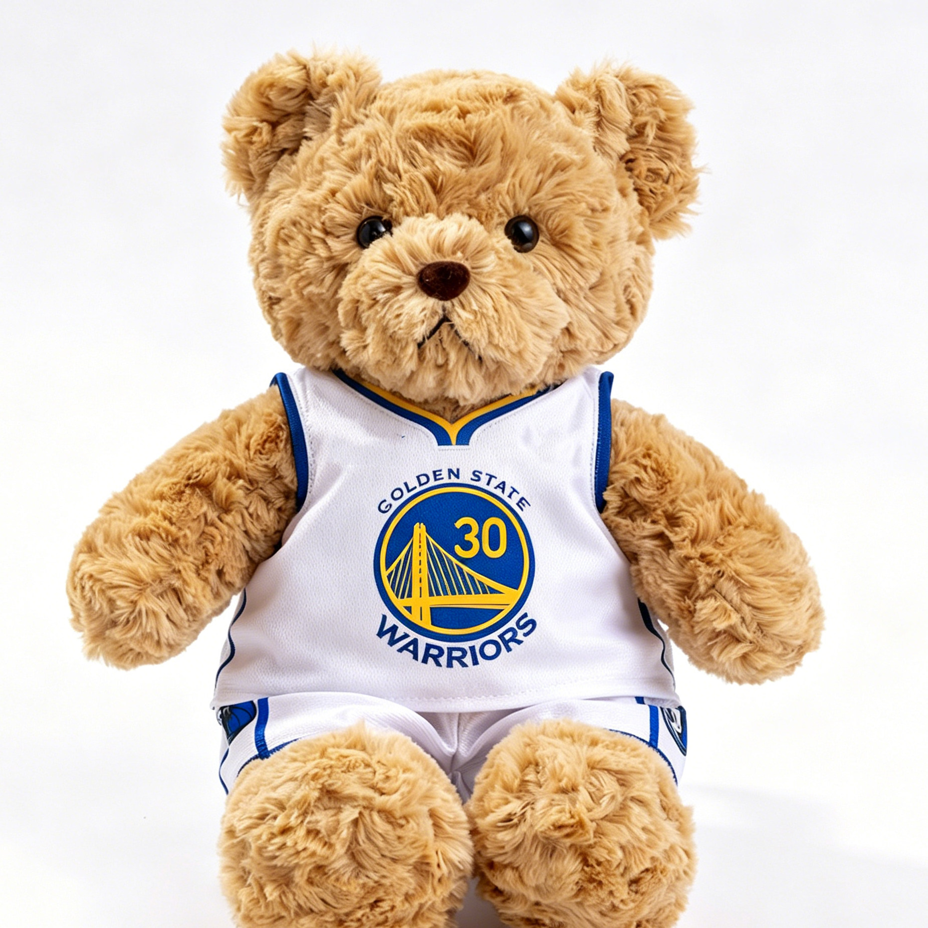 NBA篮球库里球星泰迪熊娃娃公仔玩偶足球男生可定制球衣生日礼物