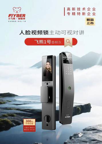 小飞熊1号人脸识别智能指纹密码锁智能锁带电子猫眼锁包安装锁体