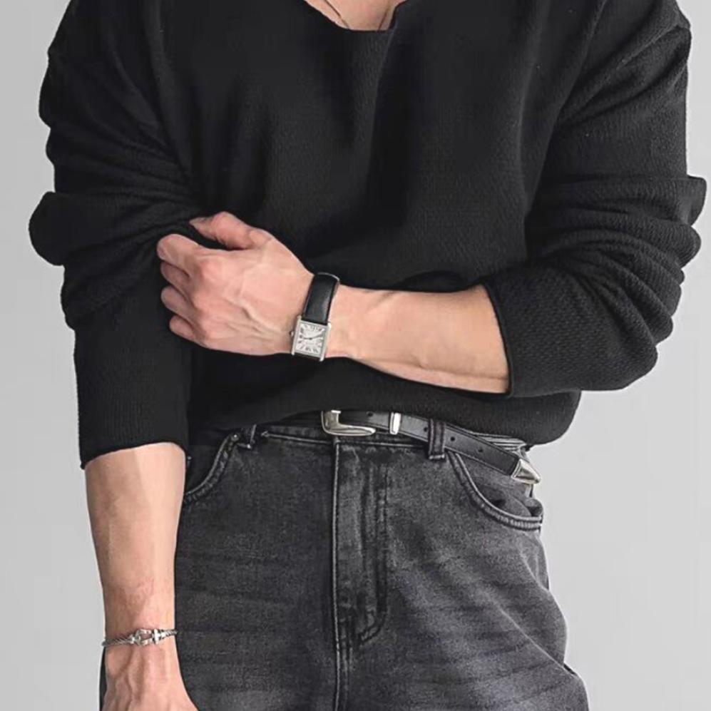 大领口长袖t恤宽松防晒打底罩衫