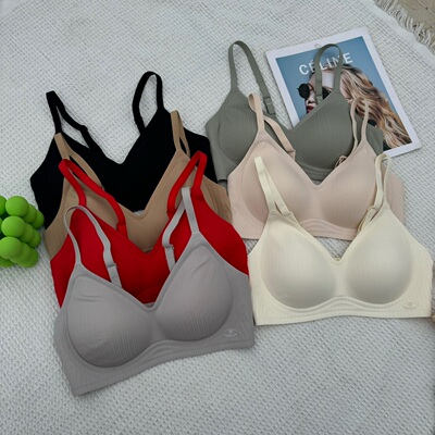 美月馨8063无痕半固定杯文胸薄款聚拢光面一片式舒适无钢圈内衣女