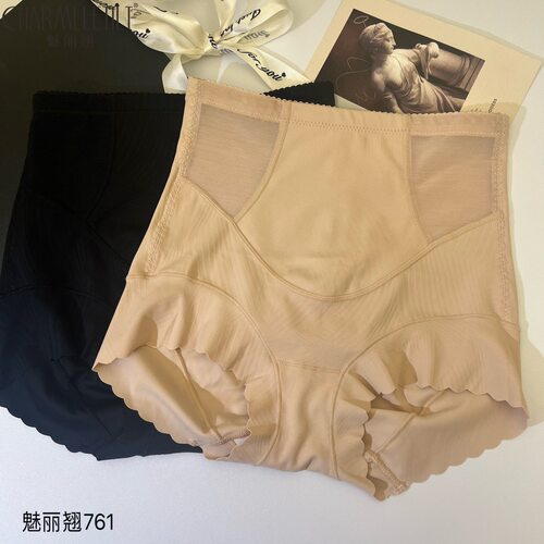 魅丽翘761新品收腹提臀内裤女中高腰产后修复收小肚微塑身蚕丝档