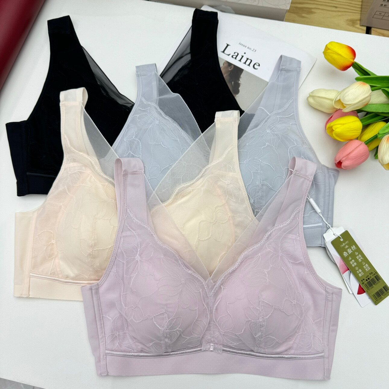 茜维诗6259天然乳胶无钢圈无骨透气级蚕丝滋养健康养护蕾丝文胸女