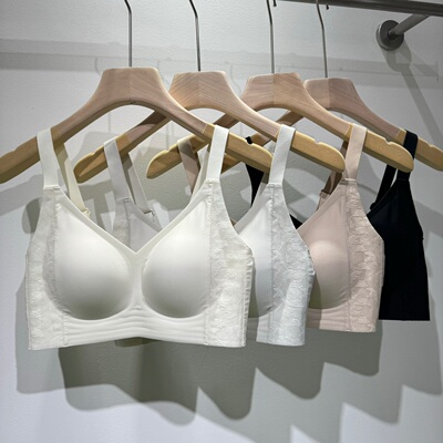 5578无痕面膜大胸显小果冻提拉上托聚拢内衣防下垂收副乳文胸罩女