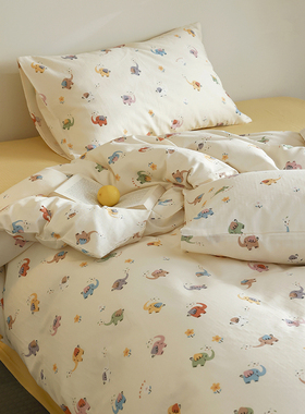 小清新insA类全棉双层纱被套单件 双人纯棉被罩200x230单人1.5m