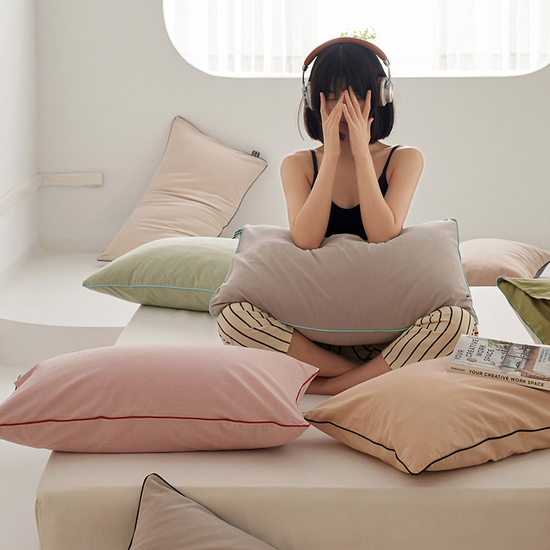 秋冬大雁纹加厚全棉磨毛枕套单只装 纯棉枕芯套48x74cm一对拍2,床上用品,枕套,淘宝优惠券,粉丝福利购,淘宝优惠卷