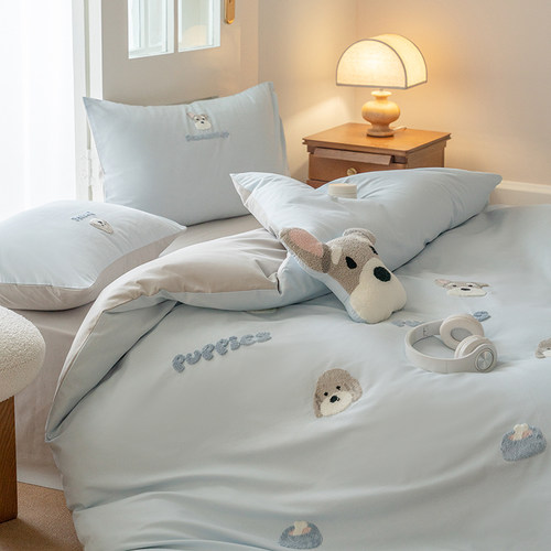 顺丰包邮卡通毛巾绣全棉四件套