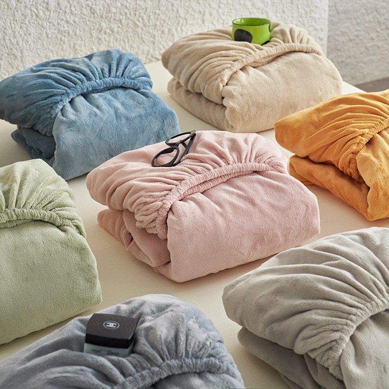 顺丰包邮A类加厚牛奶绒加绒床笠