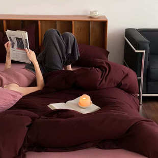 裸睡亲肤A类全棉天竺棉被套 纯棉针织棉双人200x230被罩单人1.5m