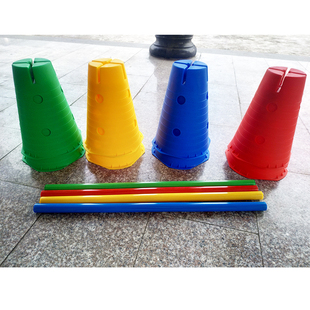 感统训练器材儿童触觉单元 游戏圆桶跨栏 插桶幼儿园益智组合套装