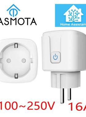 tasmota智能插座欧规16A HA插座 MQTT 带电量统计100-240V