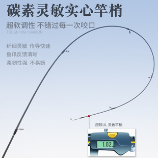 猎魔人魔影二代三代路亚竿配节竿梢配件银蛇系列马口微物竿专用