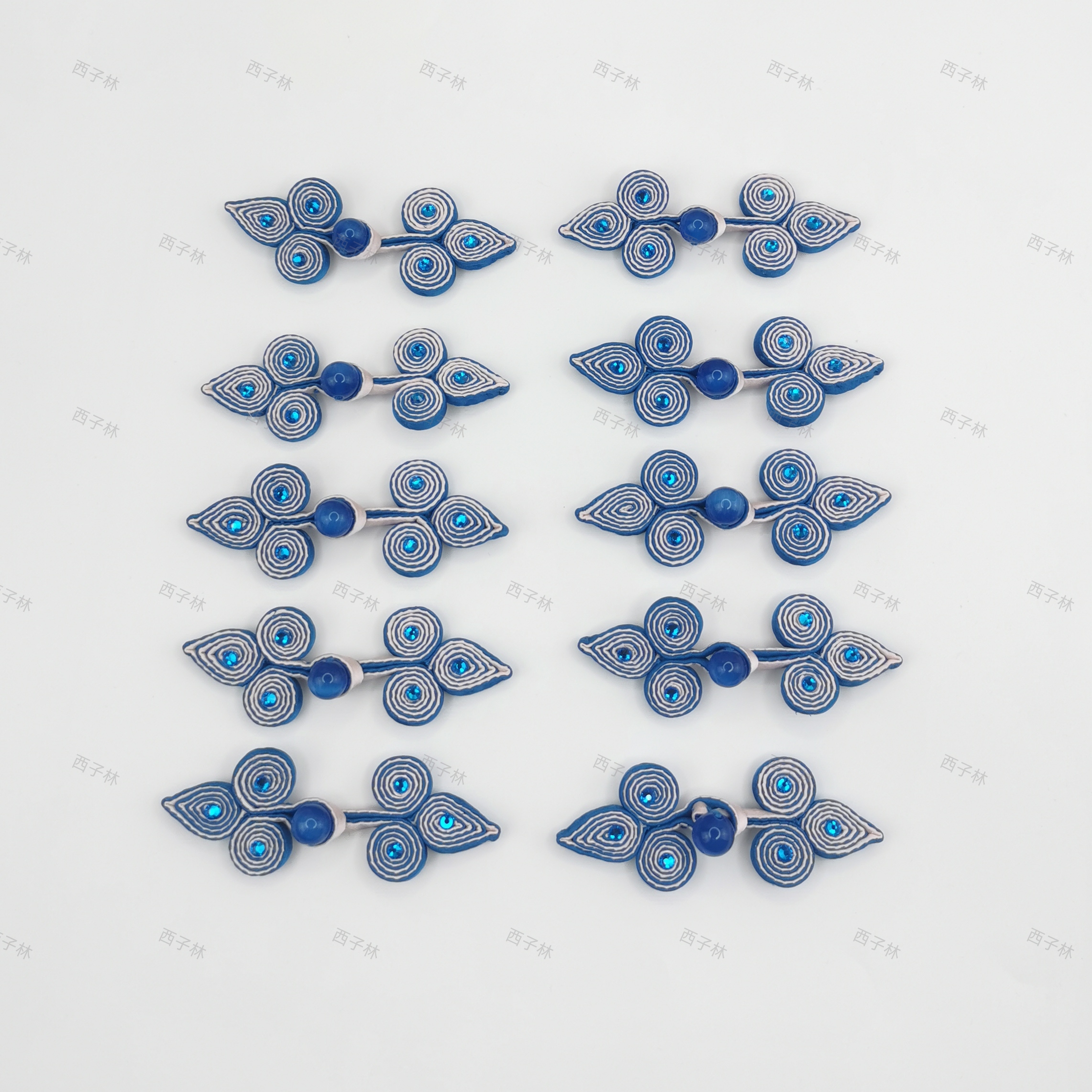 西子林旗袍盘扣【桃心扣】宋锦真丝盘扣定制手工盘扣一对价可改色