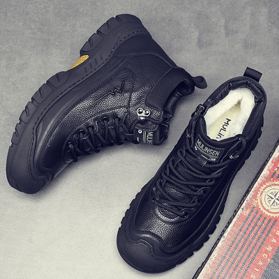 冬季加厚保暖羊毛防滑高帮棉鞋