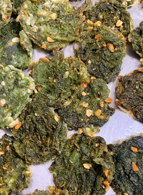 福建特产福清特色小吃炸青苔饼参瑅新鲜青苔10片
