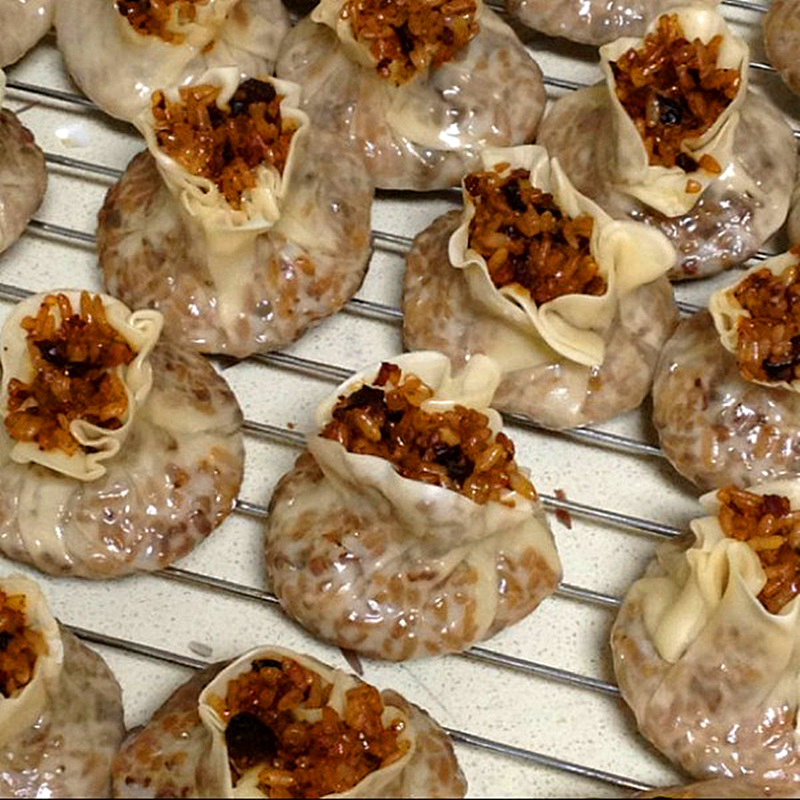 4件包邮 早点早餐 手工糯米烧卖 纸皮芝士蛋黄烧麦 传统点心茶点