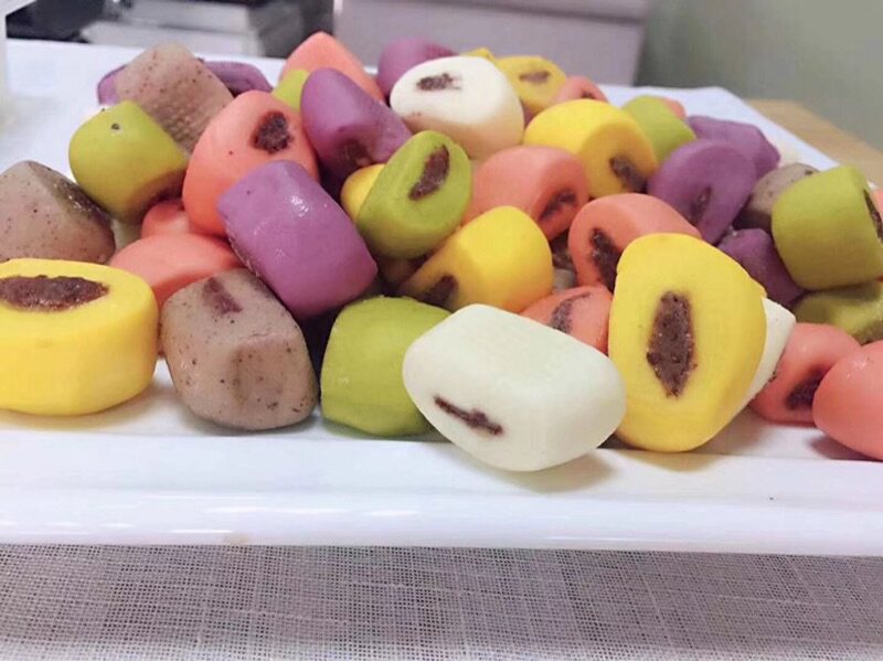 新品 4件包邮果蔬卡通馒头包子豆沙夹心拇指小馒头500克 方便速食