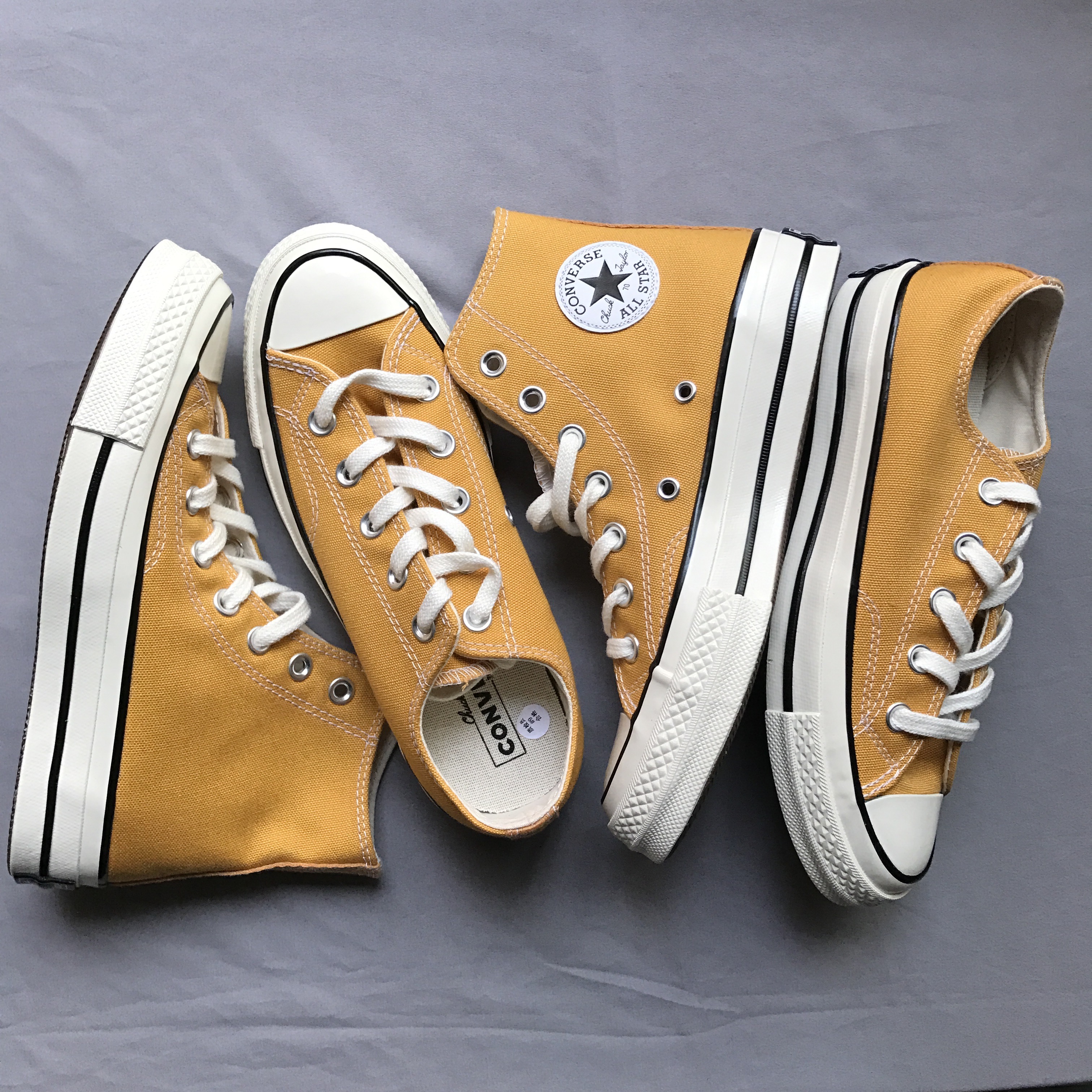 ¿ïÍþConverse1970sÈýÐÇ±ê»ÆÉ«·«²¼Ð¬»Æ¸ß162054c »ÆµÍ162063c