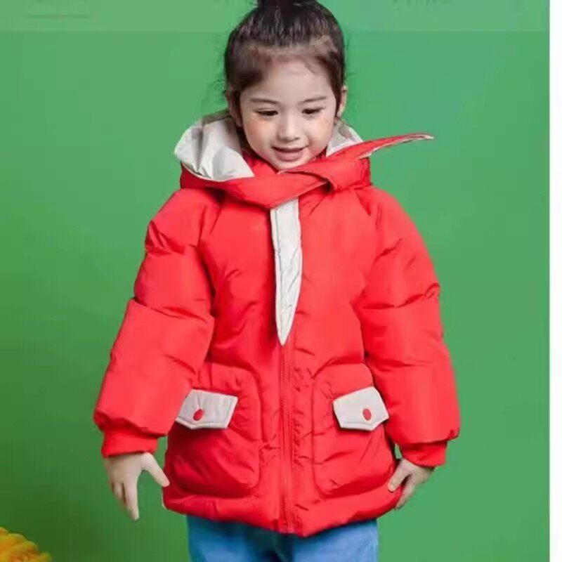 自留yuan单新款女童棉服冬款新品加厚洋气棉衣棉服小童保暖棉服