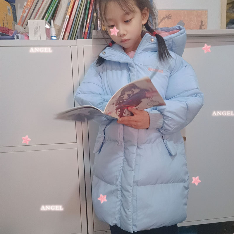 AB*家yuan单中长款连帽棉服小女孩冬款新品松紧袖口保暖长款棉服,童装/婴儿装/亲子装,棉袄/棉服,淘宝优惠券,粉丝福利购,淘宝优惠卷