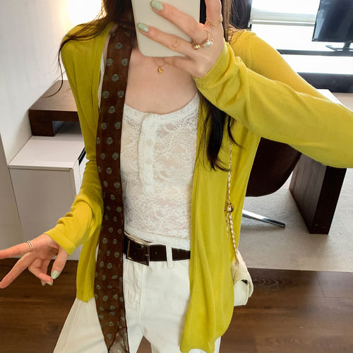 莱赛尔天丝夏季薄款防晒长袖针织开衫外套女2026新款外搭绝美上衣