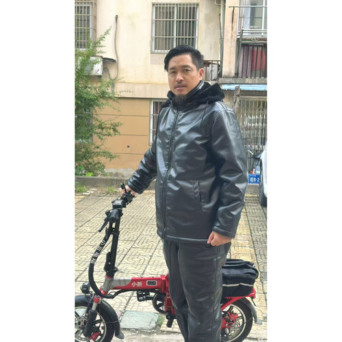 代驾骑行防风防寒加绒保暖 皮衣皮裤