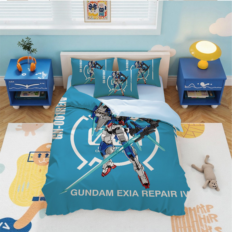 机动战士高达儿童房床上三四件套动漫机甲被套床单宿舍学生机器人,床上用品,床品套件/四件套/多件套,淘宝优惠券,粉丝福利购,淘宝优惠卷