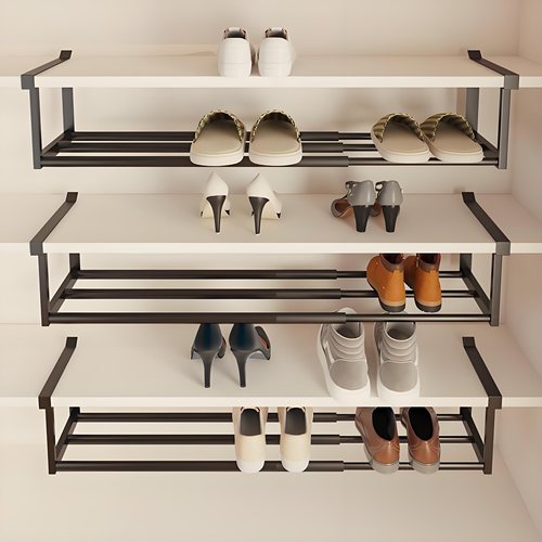 鞋架家用可伸缩鞋柜分层隔板鞋托