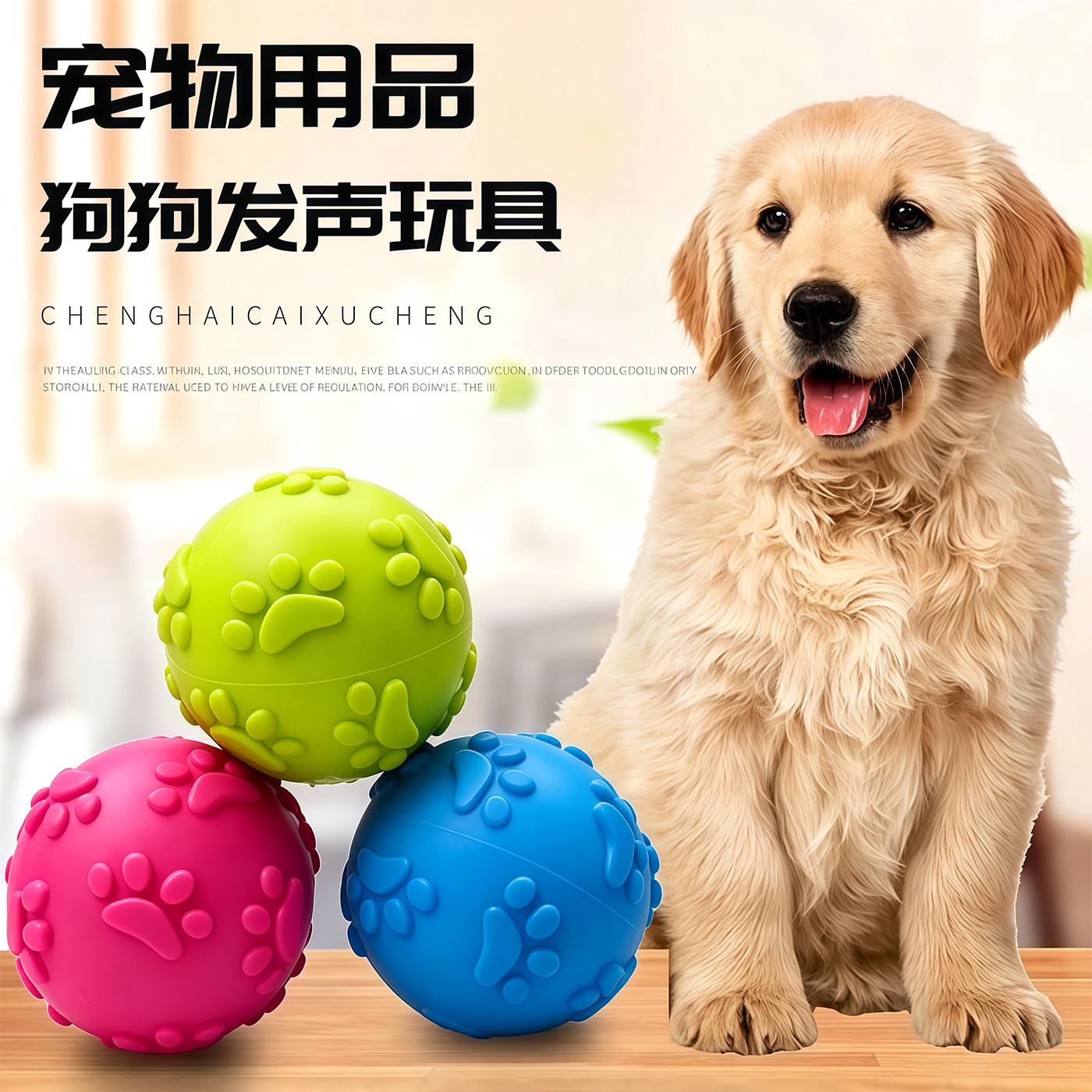 狗狗玩具耐咬幼犬磨牙训练球泰迪金毛宠物玩具大小型犬发声玩具球