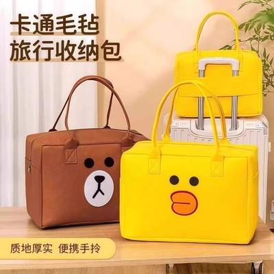卡通包旅行包拉杆箱行李包毛毡包