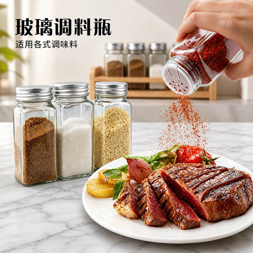 厨房玻璃调味瓶密封控盐防潮