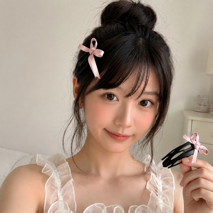 蝴蝶结插梳bb夹蓬松高颅顶公主头发夹女侧边刘海夹碎发掰掰夹发饰