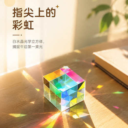 合色棱镜太阳捕手玻璃摆件解压