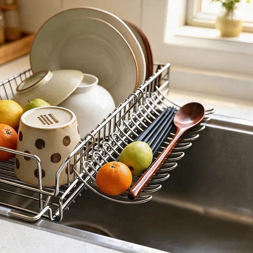 不锈钢沥水挂架餐具筷子收纳架