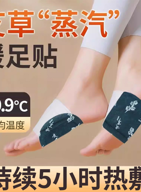 艾草自发热暖足贴体寒足底怕冷脚凉热灸保暖驱寒贴艾叶脚底发热贴