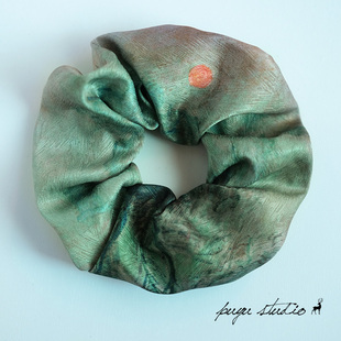 致敬莫奈小众手工高级感法式 日落 优雅大肠圈发圈发绳 塞纳河