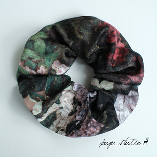 致敬莫奈大号法式 花 优雅大肠圈发圈发绳皮筋发饰头饰 春天