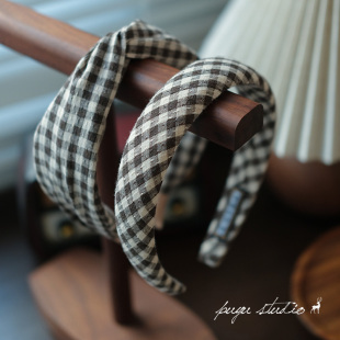 子宽边交叉发箍海绵头箍拍照发饰 原创小众学院风格 定格时光