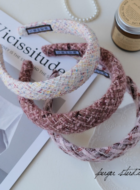 《粉樱浅梦》朴遇原创小众小香风粉色系海绵发箍洗脸头箍发卡发饰