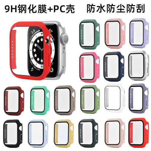 适用s11/12苹果apple watch表壳ultra4钢化膜iwatch5678910保护壳