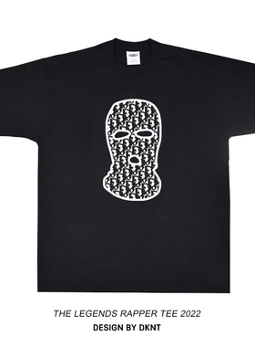 老花 图案 短袖T恤 头套印花 Thug 嘻哈 街头 复古 vintage 美式