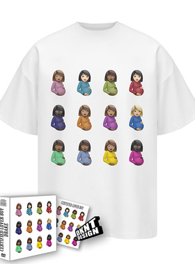 Drake 公鸭 专辑封面 印花 短袖T恤 嘻哈 emoji 图案宽松美式街头