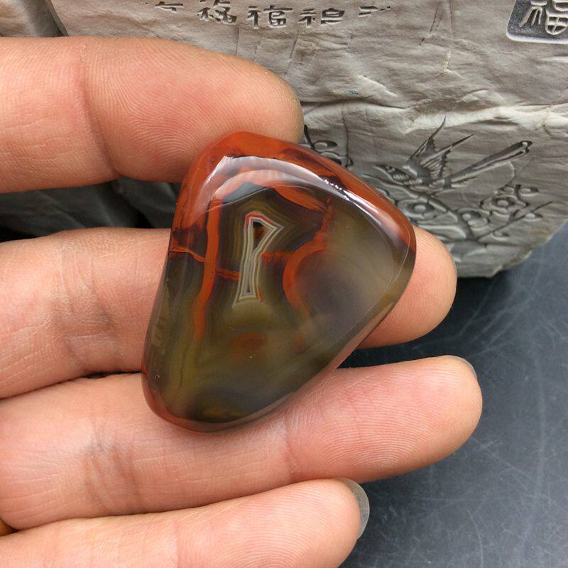 天然上古战国红玛瑙吊坠挂件象形鼹鼠通透玉化吊坠项链配饰 包邮