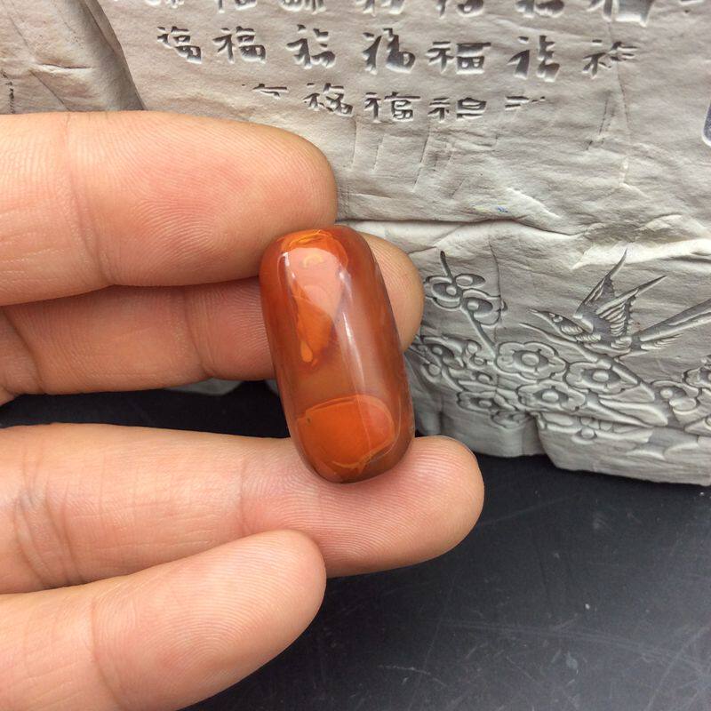 精美天然宣化战国红玛瑙桶珠白膏隔珠顶珠 DIY配饰13.1mm包邮