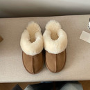 桑坡羊皮毛一体真皮毛毛包头半拖鞋 男女秋冬保暖居家外穿羊毛拖鞋