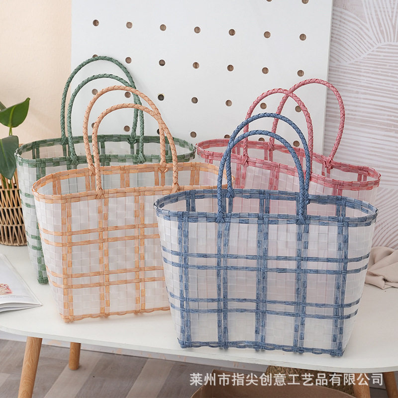 小清新塑料手工编织果冻包