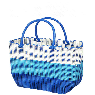 塑料编织购物篮买菜篮子手提篮野餐篮子宠物篮洗浴筐洗澡篮收纳筐